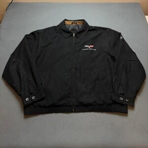 Cutter & Buck Corvette Jacket Black Embroidered Racing Jacket Size XXL